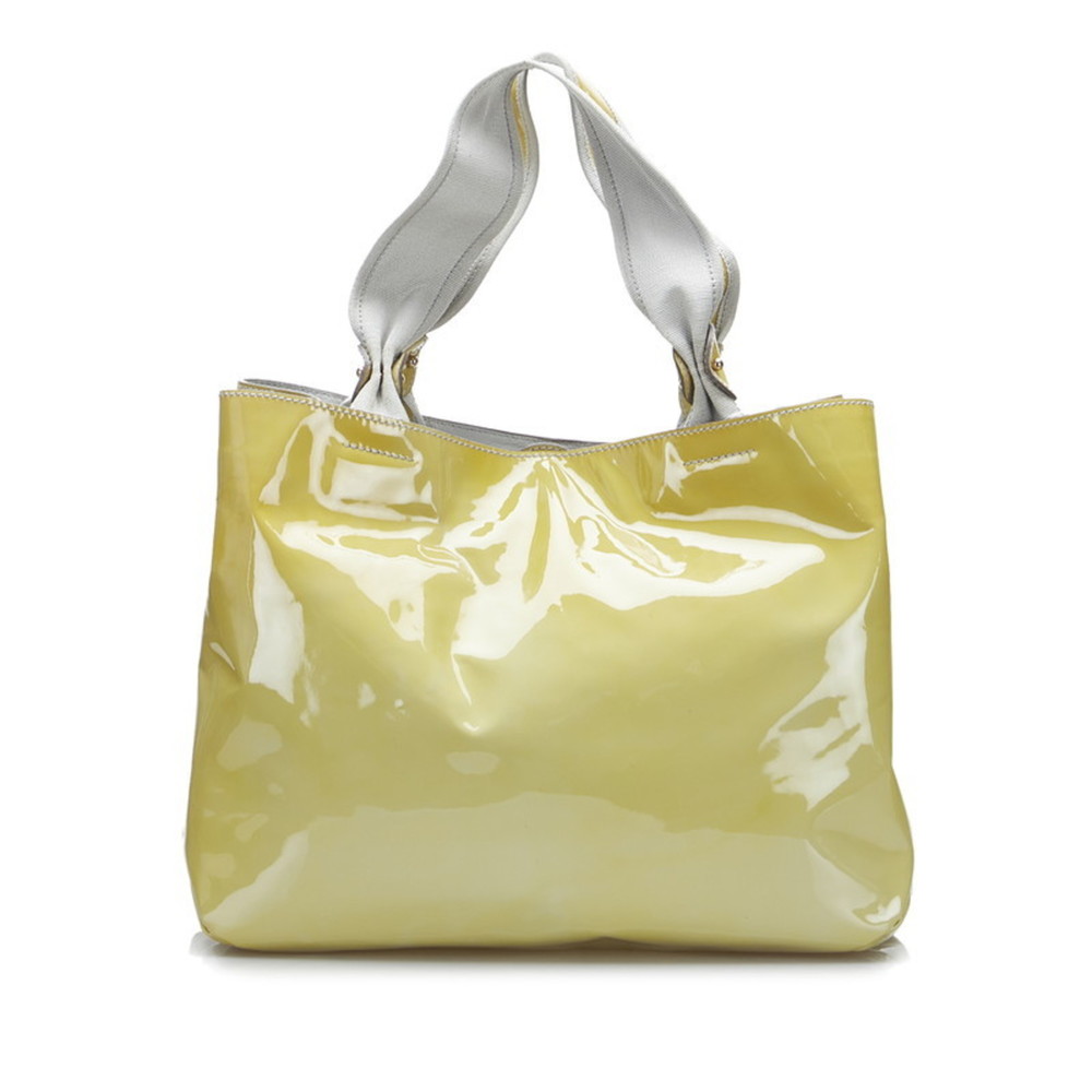 Salvatore Ferragamo Vala ribbon handbag tote bag AU-21 B665 beige gray khaki ... - Picture 3 of 12